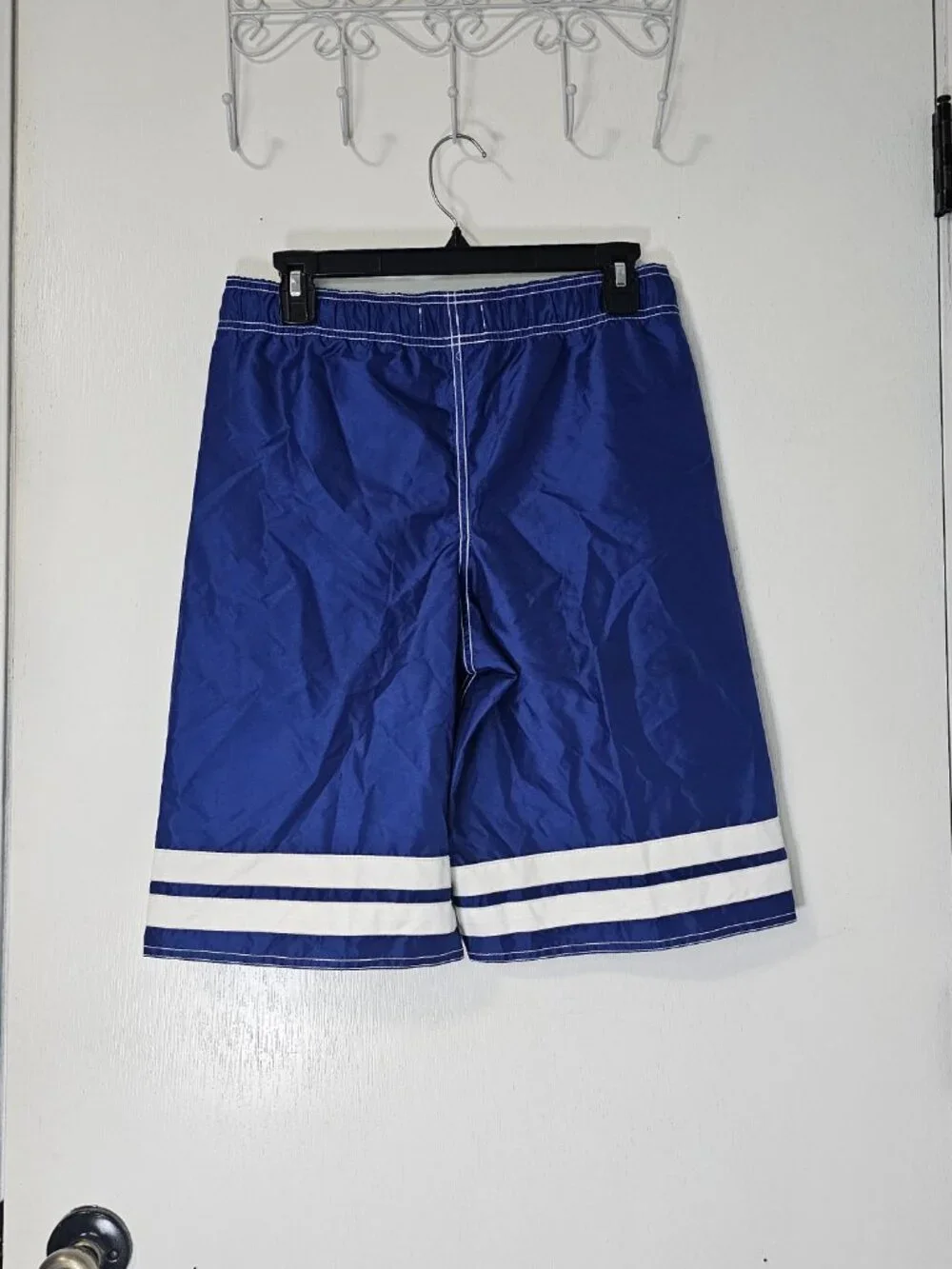 OLD Navy Blue White Stripe Board Beach Swim Trunks Shorts  Boys - Size XL 14-16